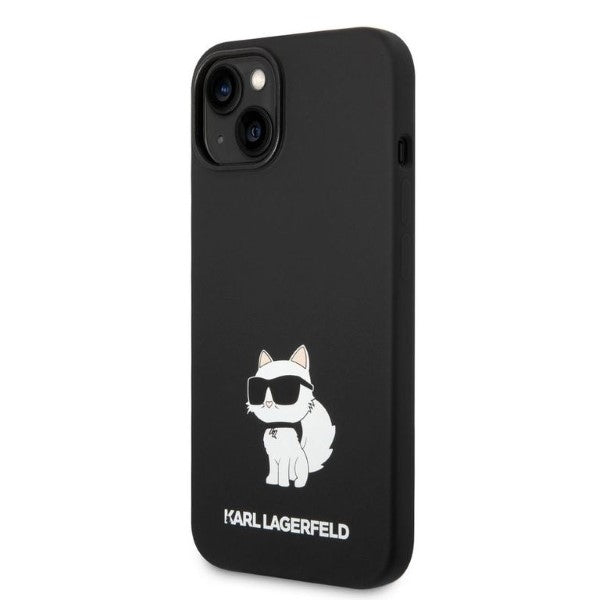 Karl Lagerfeld iPhone 15 Plus / 14 Plus Silicone Choupette Θήκη Σιλικόνης - Black - KLHCP14MSNCHBCK