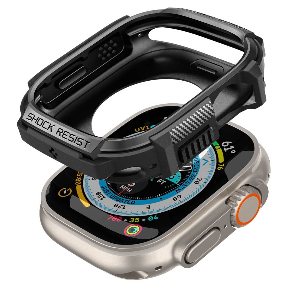 Spigen Θήκη Apple Watch Ultra (1/2/3) - 49mm Rugged Armor - Matte Black