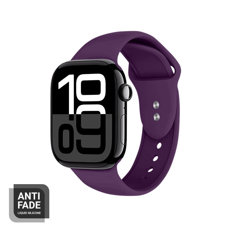 Crong Λουράκι Apple Watch 2/3/4/5/6/7/8/9/10/11 - SE (1/2/3) - 38/40/41/42mm Σιλικόνης - Liquid Strap - Plum