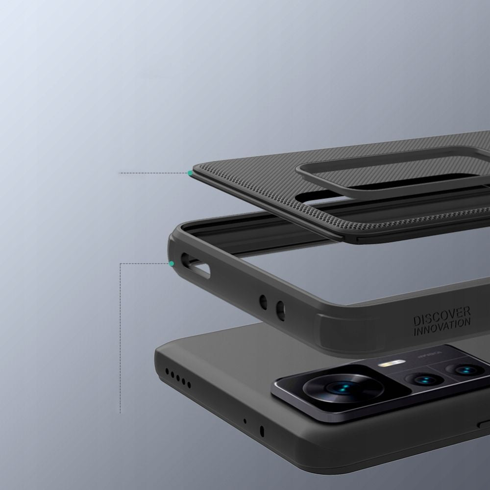 Nillkin Xiaomi 12T Super Frosted Shield Pro Σκληρή Θήκη με Πλαίσιο Σιλικόνης - Black