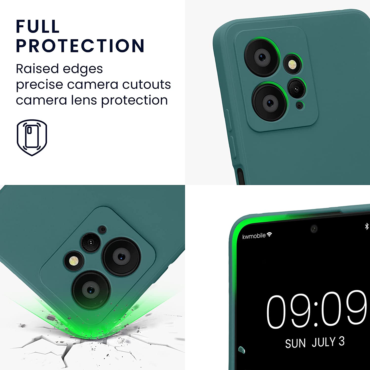 KW Xiaomi Redmi Note 12 4G Θήκη Σιλικόνης Rubberized TPU - Arctic Night - 61170.207