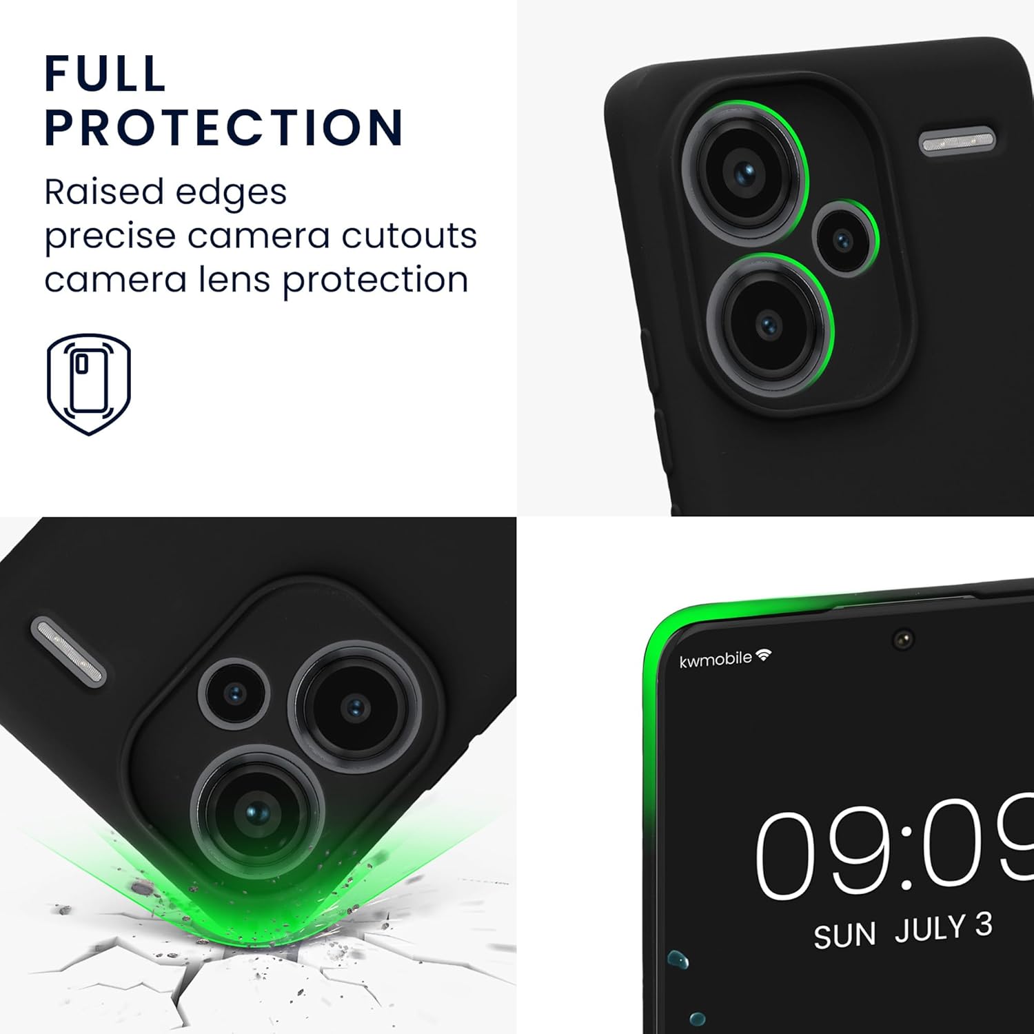 KW Xiaomi Redmi Note 13 Pro+ 5G Λεπτή Θήκη Σιλικόνης Rubberized TPU - Black