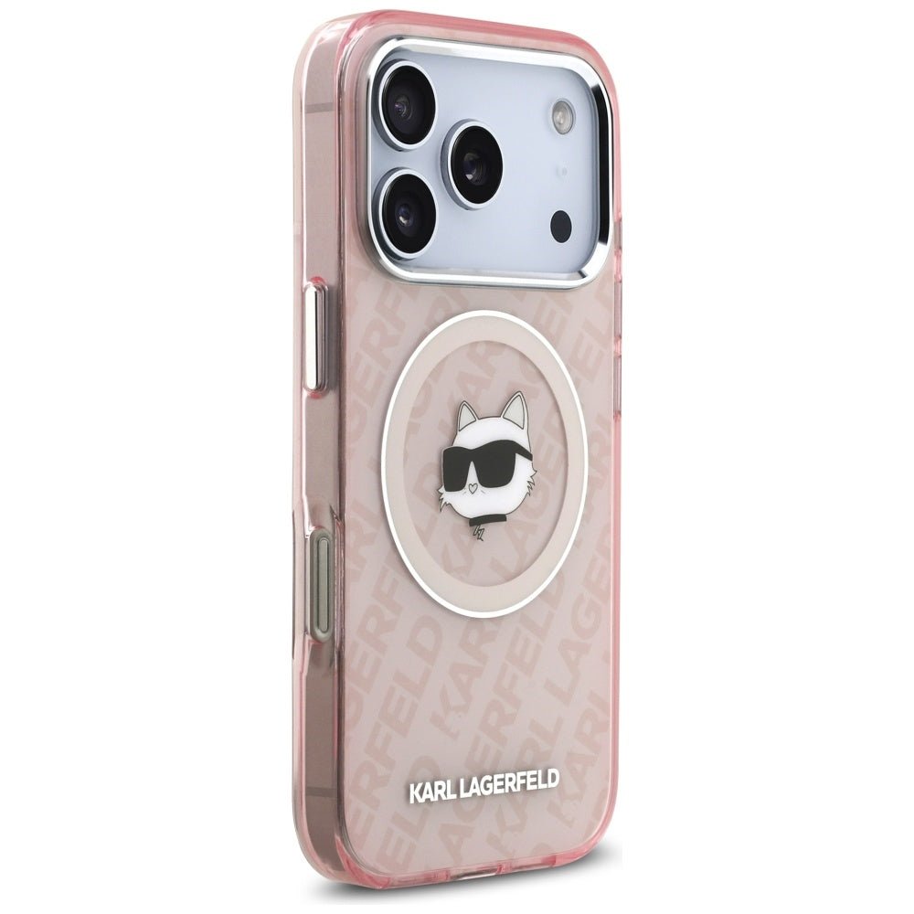 Karl Lagerfeld iPhone 17 Pro - IML Choupette Head Logo MagSafe - Σκληρή Θήκη με Πλαίσιο Σιλικόνης - Pink - KLHMP17LHMKBCHOP