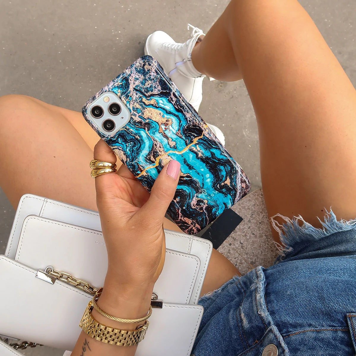 Burga iPhone 14 Pro Fashion Tough Σκληρή Θήκη - Mystic River