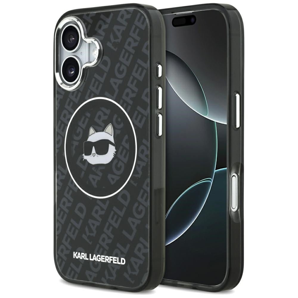 Karl Lagerfeld iPhone 17 - IML Choupette Head Logo MagSafe - Σκληρή Θήκη με Πλαίσιο Σιλικόνης - Black - KLHMP17SHMKBCHOK