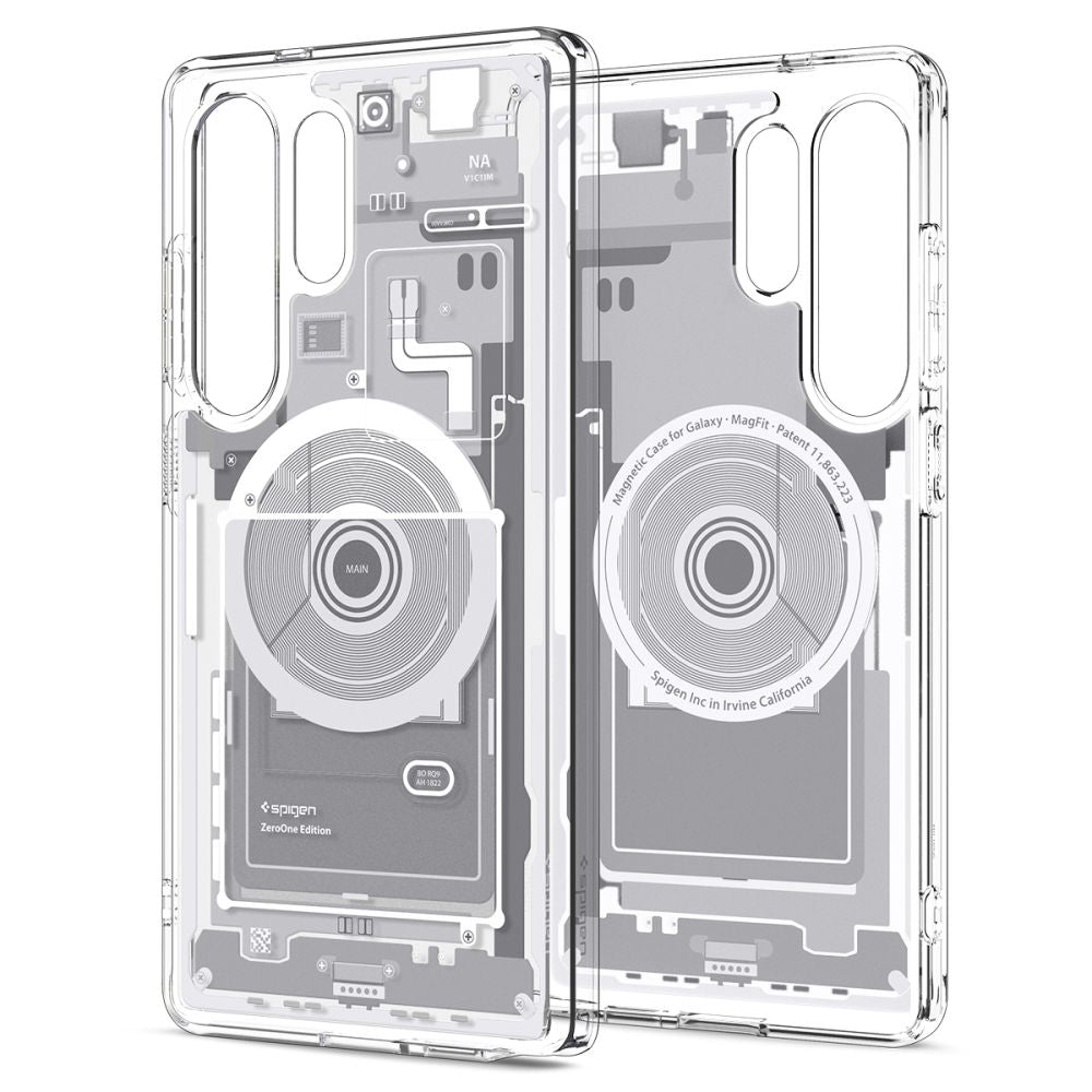 Spigen Samsung Galaxy S25 Ultra Ultra Hybrid Mag Σκληρή Θήκη με Πλαίσιο Σιλικόνης Και MagSafe - Zero One White