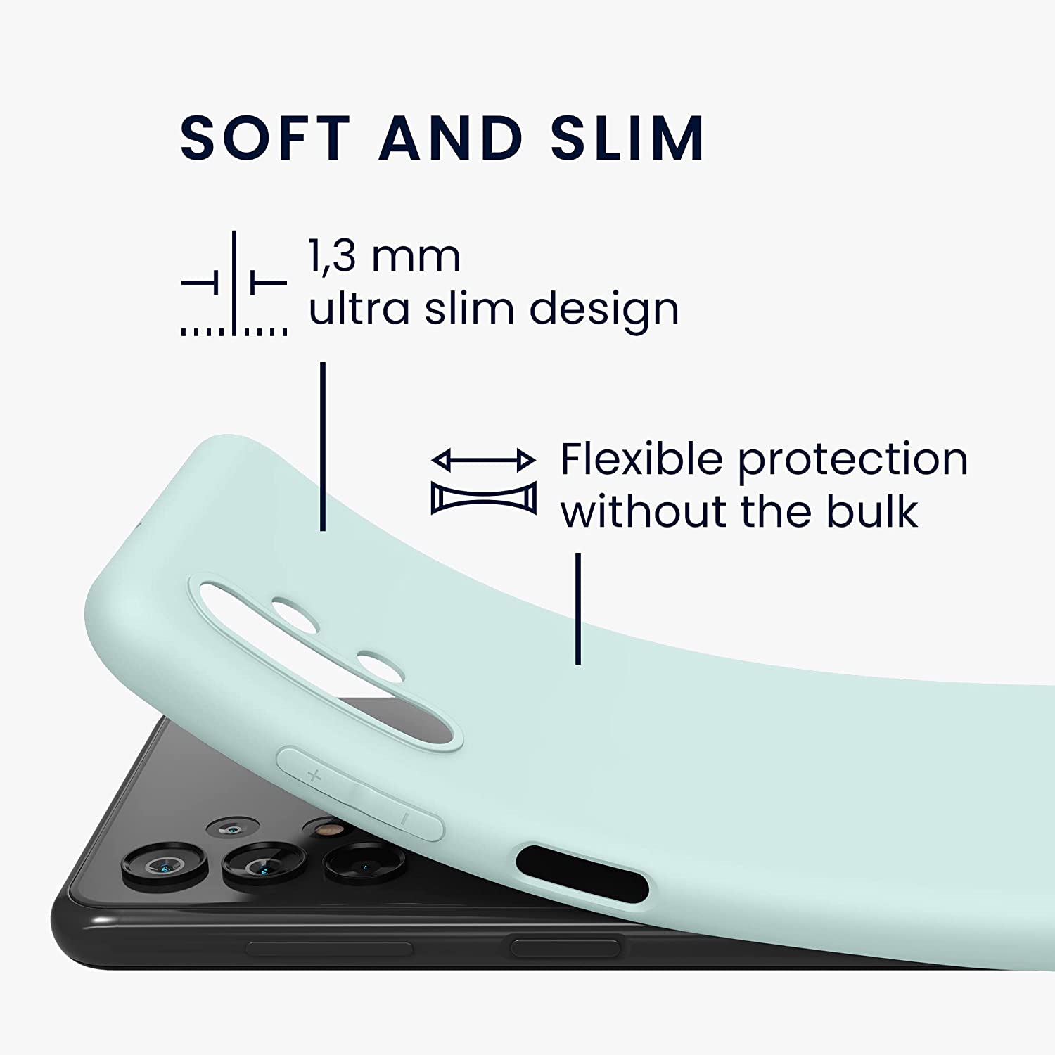 KW Samsung Galaxy A13 4G Θήκη Σιλικόνης TPU - Frosty Mint - 57805.200