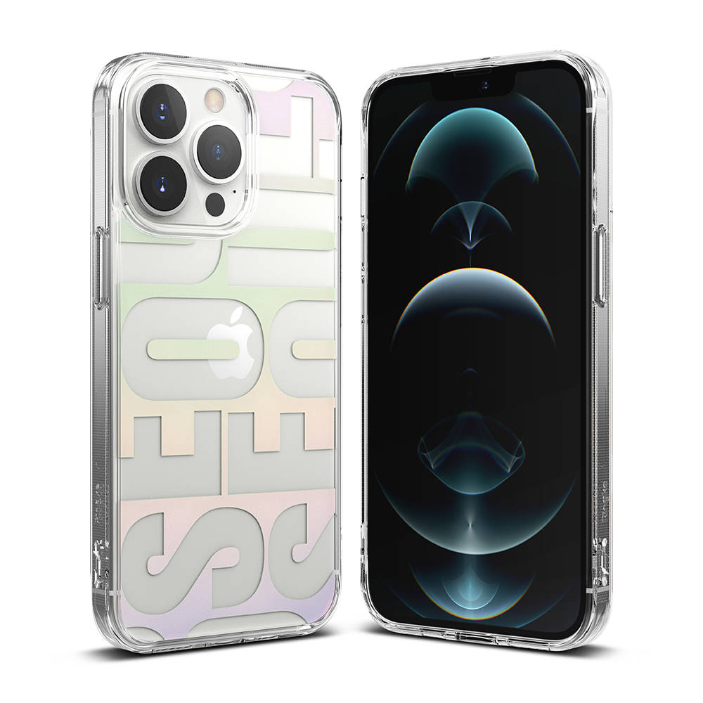 Ringke iPhone 13 Pro Fusion Σκληρή Θήκη με Πλαίσιο Σιλικόνης - Design Seoul - Multicolor / Διάφανη