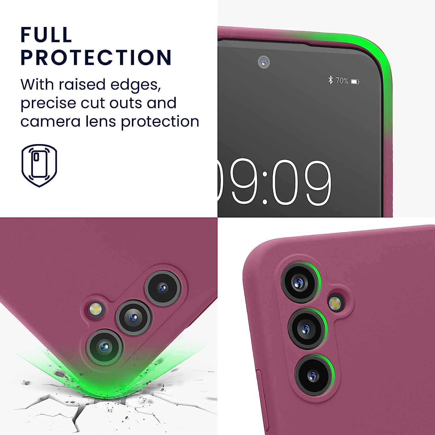 KW Samsung Galaxy A54 5G Θήκη Σιλικόνης Rubberized TPU - Orchid Purple - 60795.235