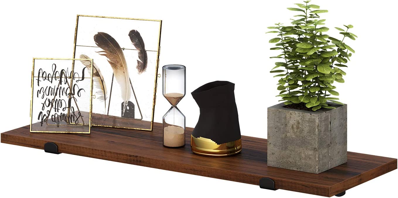 Songmics Σετ 2 Διακοσμητικά Ράφια - ‎Brown / Black - LWS04NB