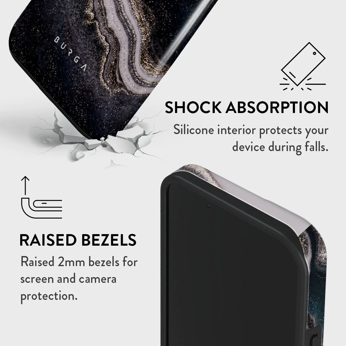 Burga iPhone 15 Fashion Tough MagSafe Σκληρή Θήκη με MagSafe - Magic Night
