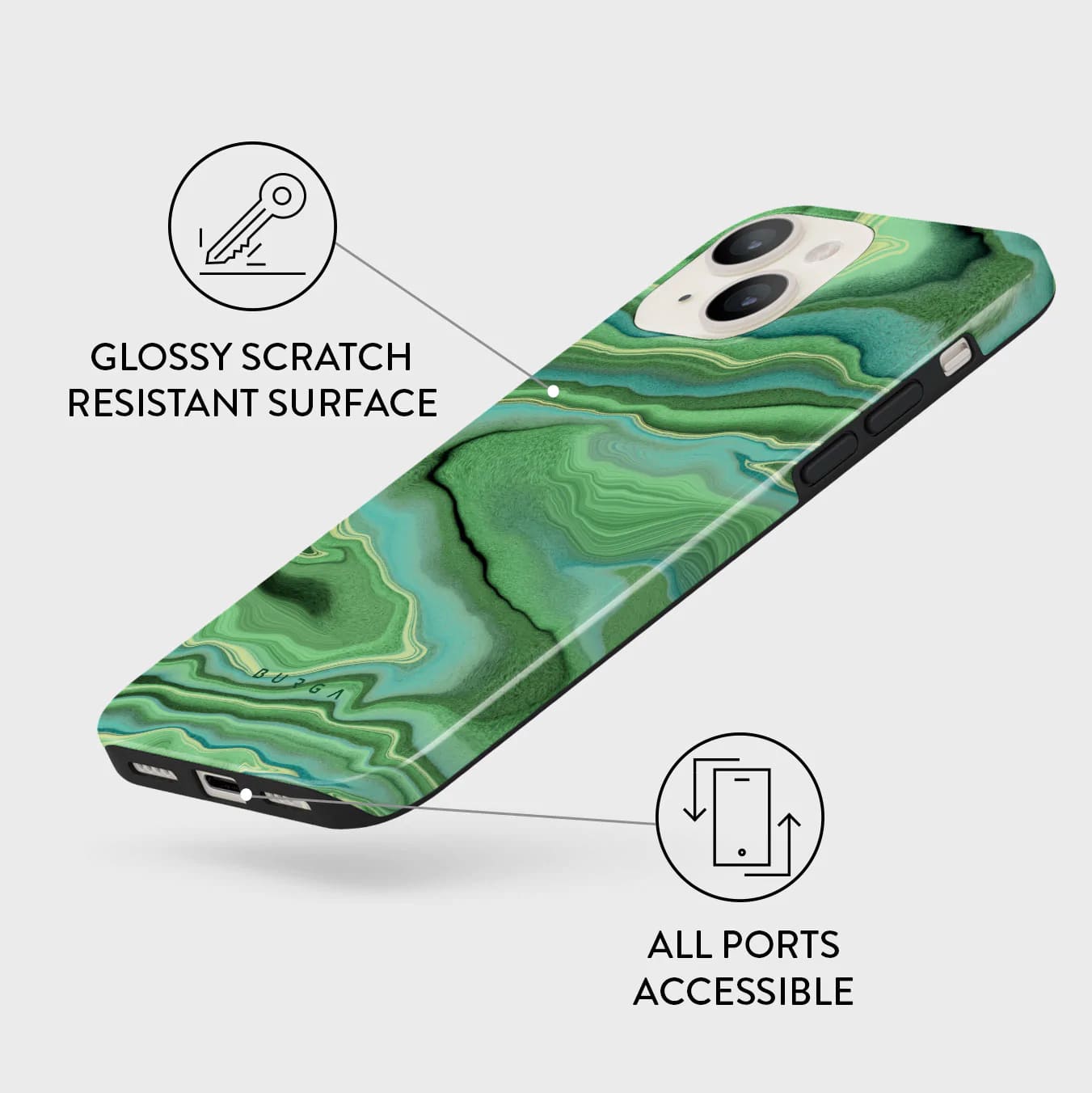 Burga iPhone 14 Plus Fashion Tough Σκληρή Θήκη - Rock On