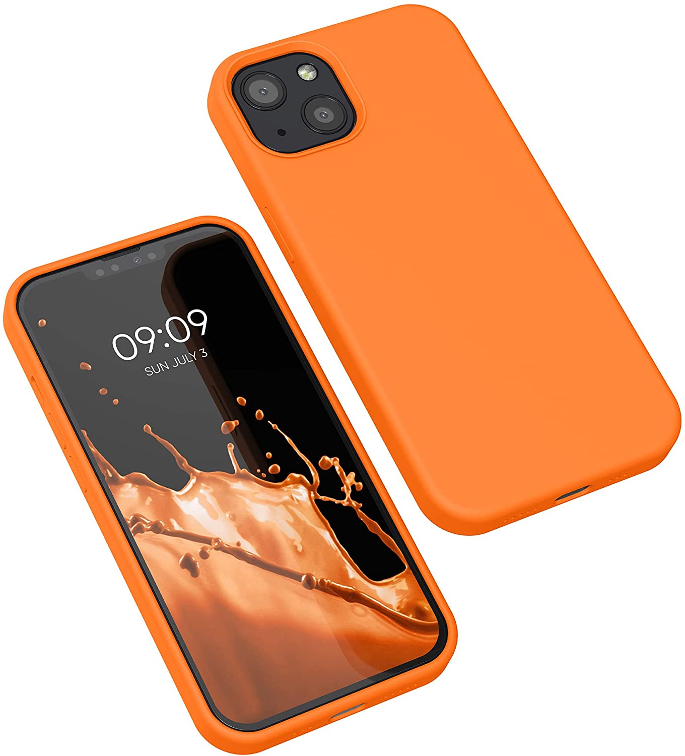 KW iPhone 13 Θήκη Σιλικόνης Rubberized TPU - Cosmic Orange - 55878.150