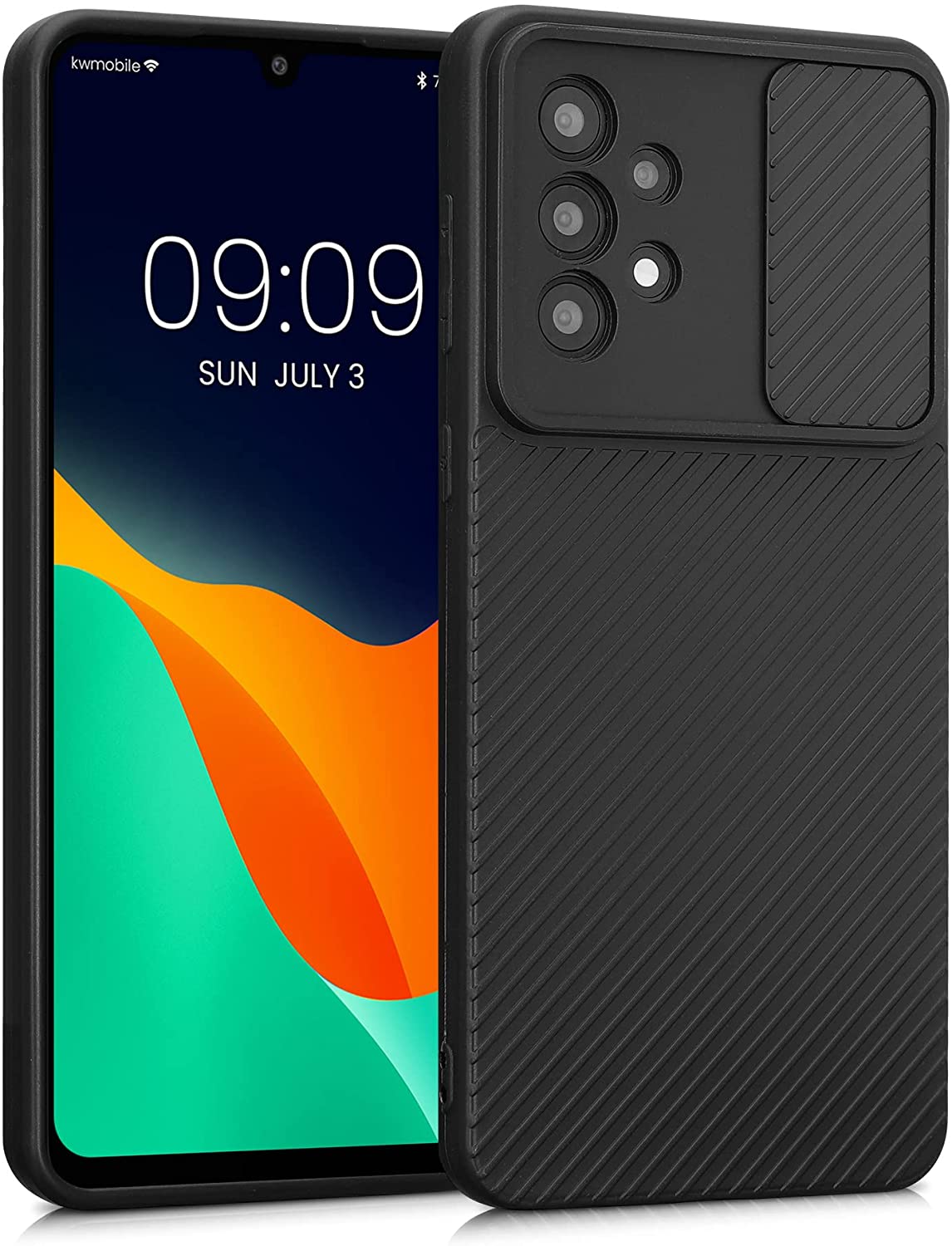 KW Samsung Galaxy A33 5G Θήκη Σιλικόνης με Κάλυμμα για την Κάμερα - Black - 58238.01