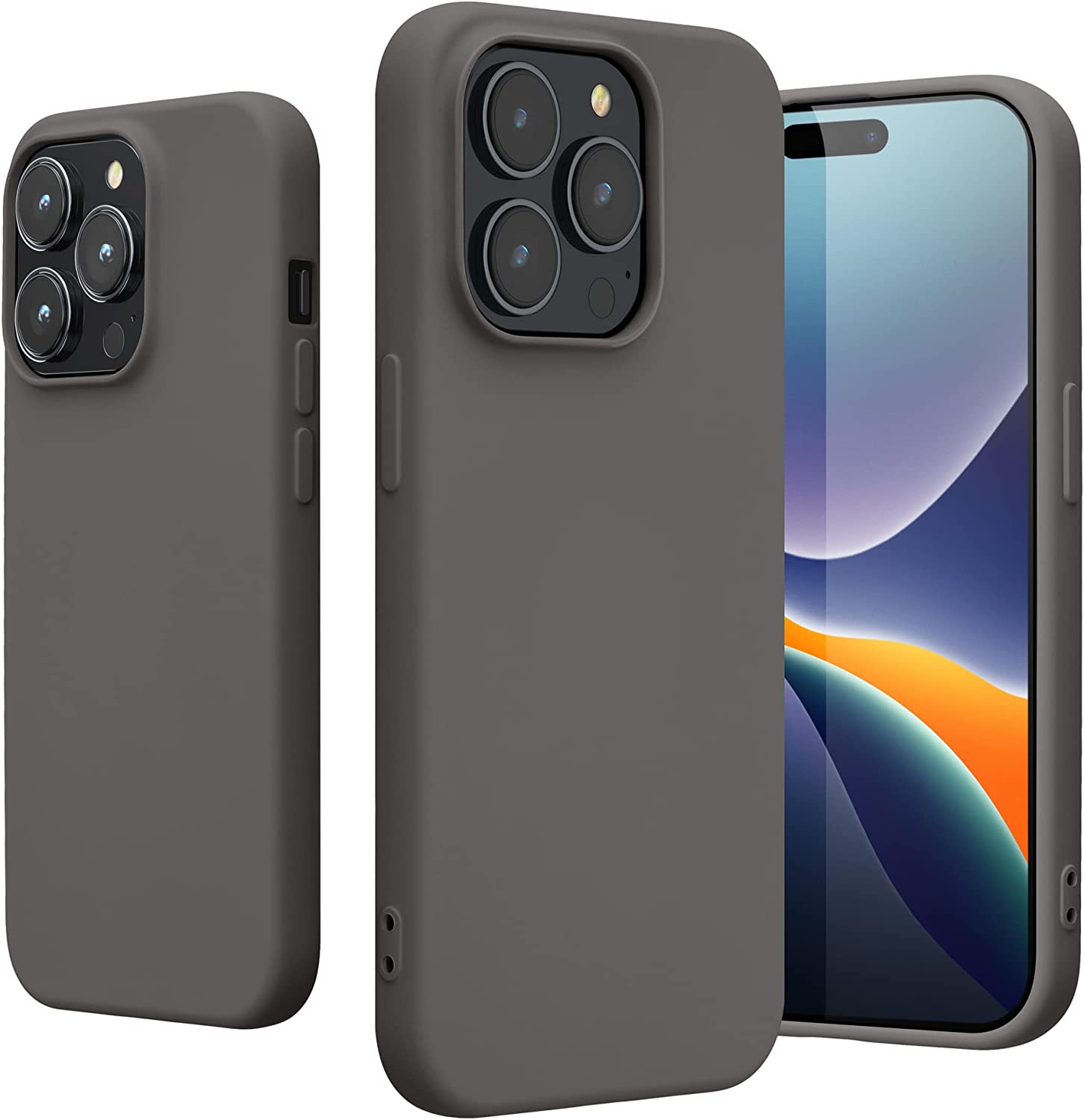 KW iPhone 14 Pro Θήκη Σιλικόνης Rubberized TPU - Stone Dust - 59081.155