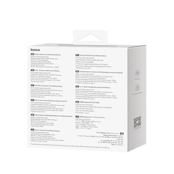 Baseus Bowie EZ10 TWS Bluetooth 5.3 - Ασύρματα ακουστικά για Κλήσεις / Μουσική - White - A00054300226 - Z1