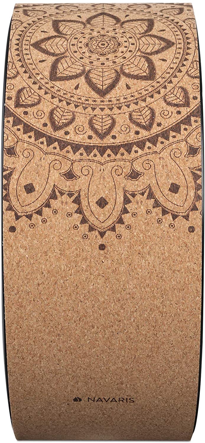 Navaris Cork Yoga Wheel - Τροχός Yoga Από Φελλό - 33cm - Brown - 53124.01