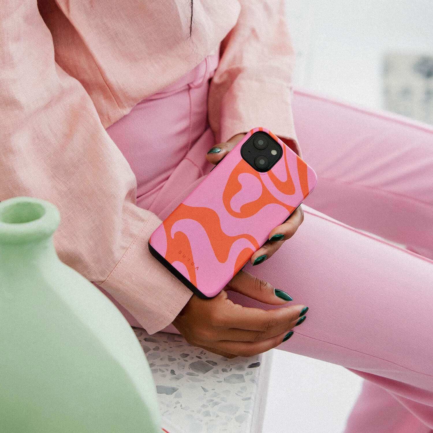 Burga iPhone 15 Fashion Tough MagSafe Σκληρή Θήκη με MagSafe - Ride The Wave