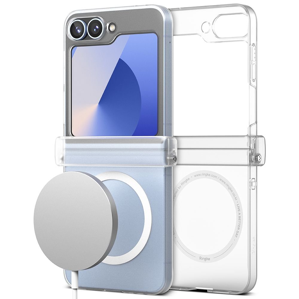 Ringke Samsung Galaxy Z Flip6 Slim Hing Magnetic Λεπτή Θήκη από Σκληρό Πλαστικό με MagSafe - Ματ Διάφανη