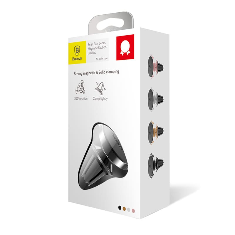 Baseus Small Ears Series Air Vent Magnetic Car Mount Holder for Smartphones / iPhones - Μαγνητική Βάση Αυτοκινήτου Αεραγωγού - Black - SUER - A01