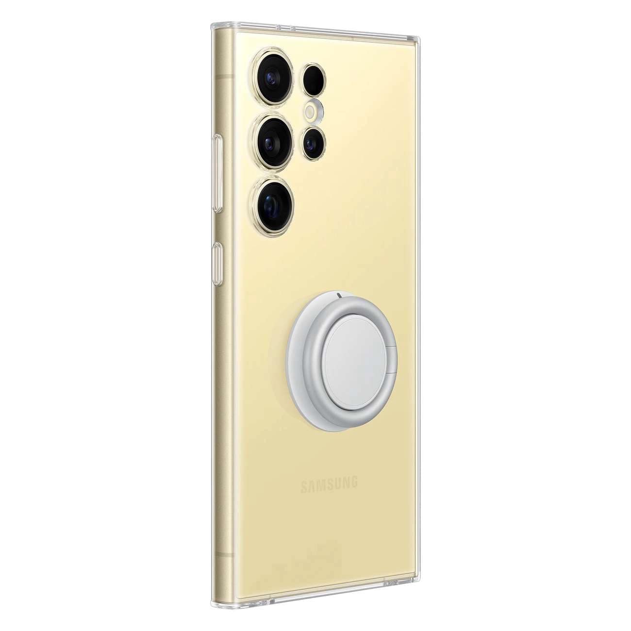 Samsung Gadget Case - Samsung Galaxy S24 Ultra Θήκη Σιλικόνης με Πολυλειτουργική Λαβή / Stand - Clear - EF - XS928CTEGWW