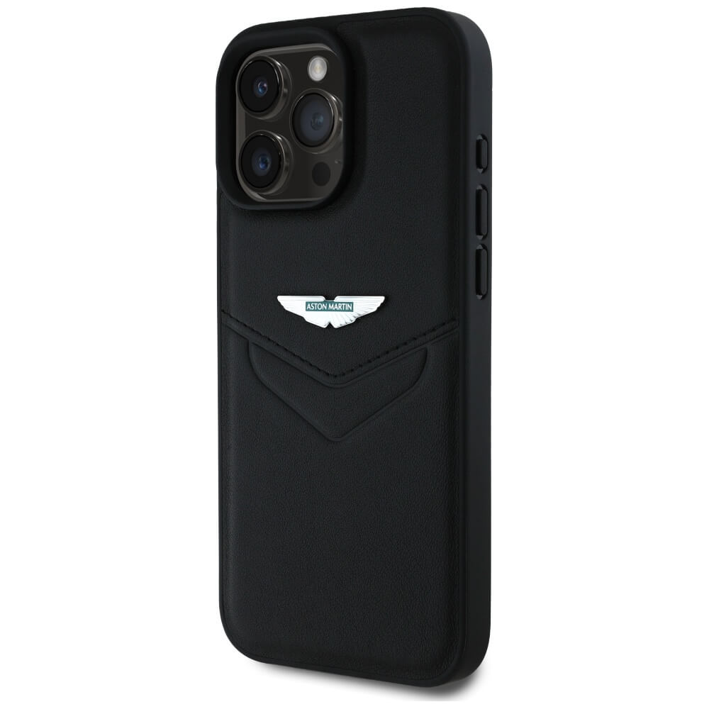 Aston Martin iPhone 16 Pro Max - HC Leather Victory - Σκληρή Θήκη με Επένδυση Γνήσιου Δέρματος - Black