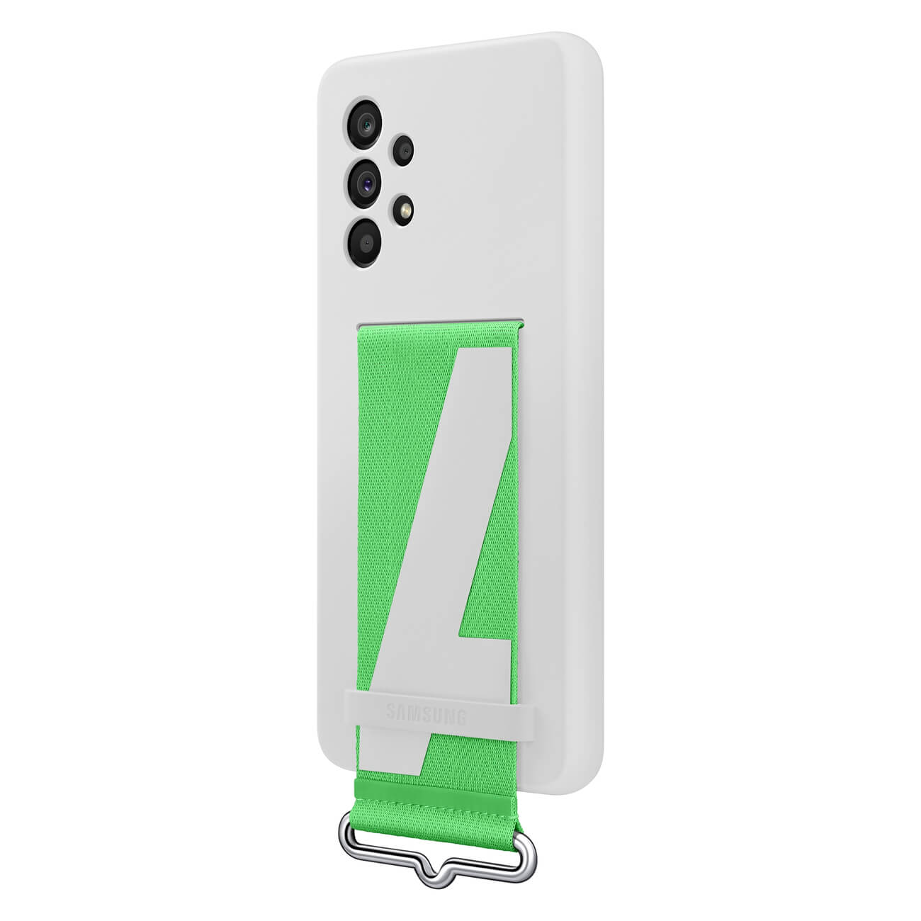 Samsung Silicone Strap Cover Samsung Galaxy A53 5G Θήκη Σιλικόνης - White / Green - EF - GA536TWEGWW