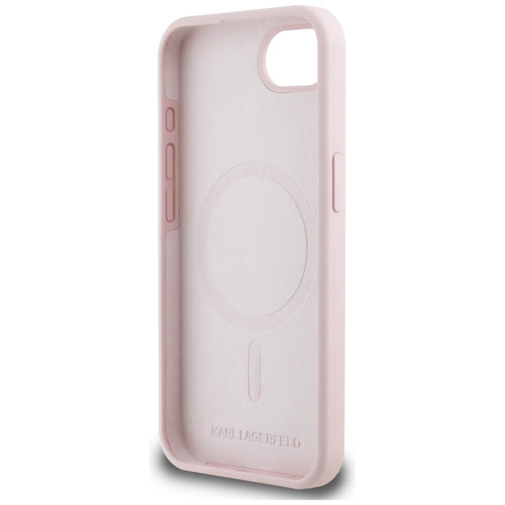 Karl Lagerfeld iPhone 16e - Silicone Karl and Choupette Heads - Θήκη Σιλικόνης με MagSafe - Pink - KLHMPSE4SKCHTCP