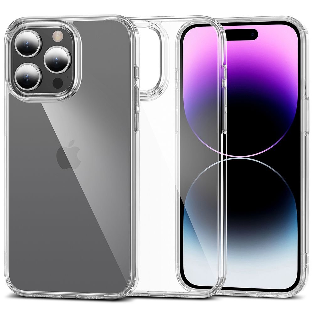 Tech - Protect iPhone 15 Pro Max Flexair Hybrid Σκληρή Θήκη με Πλαίσιο Σιλικόνης - Διάφανη