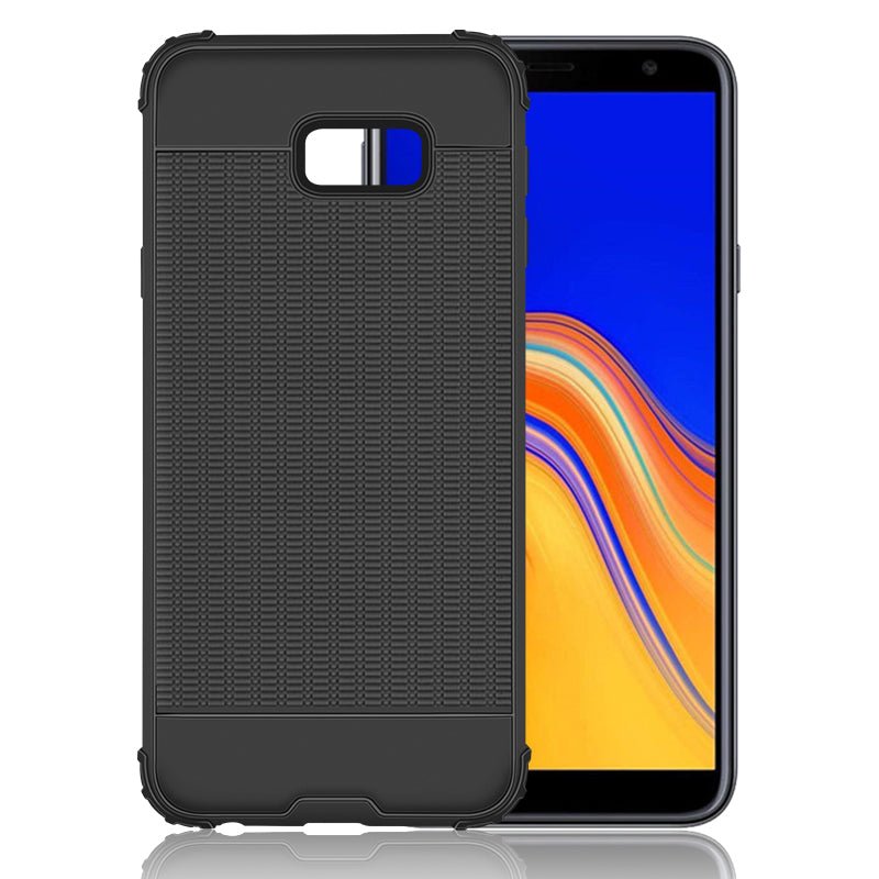 OEM Samsung Galaxy J4 Plus 2018 Anti - shock Slim Armor Θήκη Σιλικόνης TPU με Ενισχυμένες Γωνίες - Black