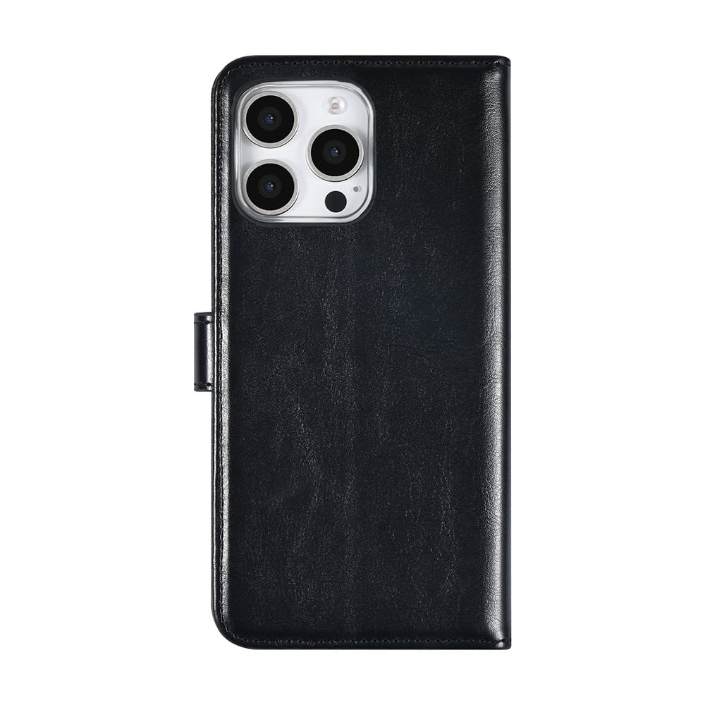 Tuniq iPhone 16 Pro Max - Θήκη Πορτοφόλι Stand από Δερματίνη - Black