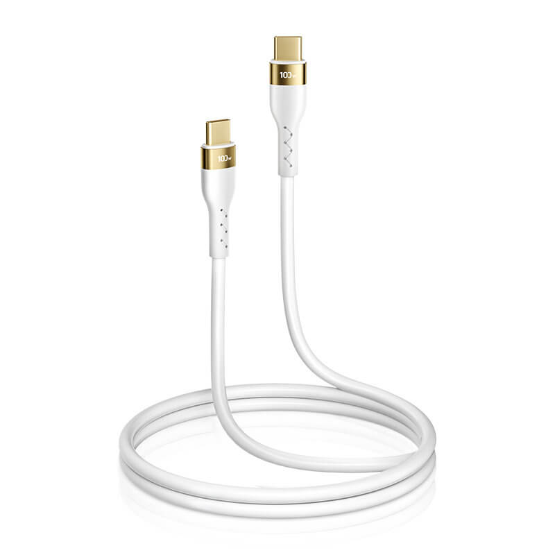 Joyroom Liquid Silicone S - 1250N18 - 10 100W - Καλώδιο Δεδομένων και Φόρτισης Type - C to Type - C 1.2M - White