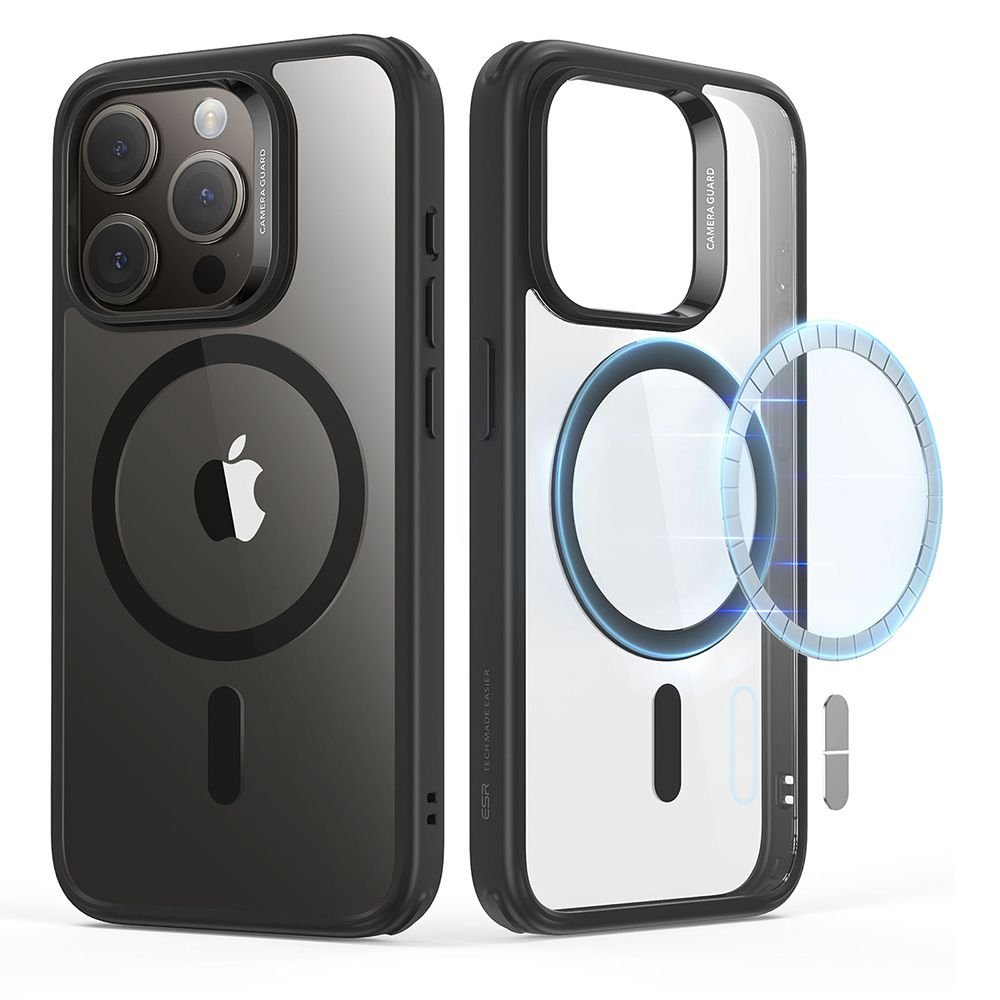 ESR iPhone 15 Pro Max Classic Hybrid Halolock Σκληρή Θήκη με Πλαίσιο Σιλικόνης και MagSafe - Διάφανη / Black