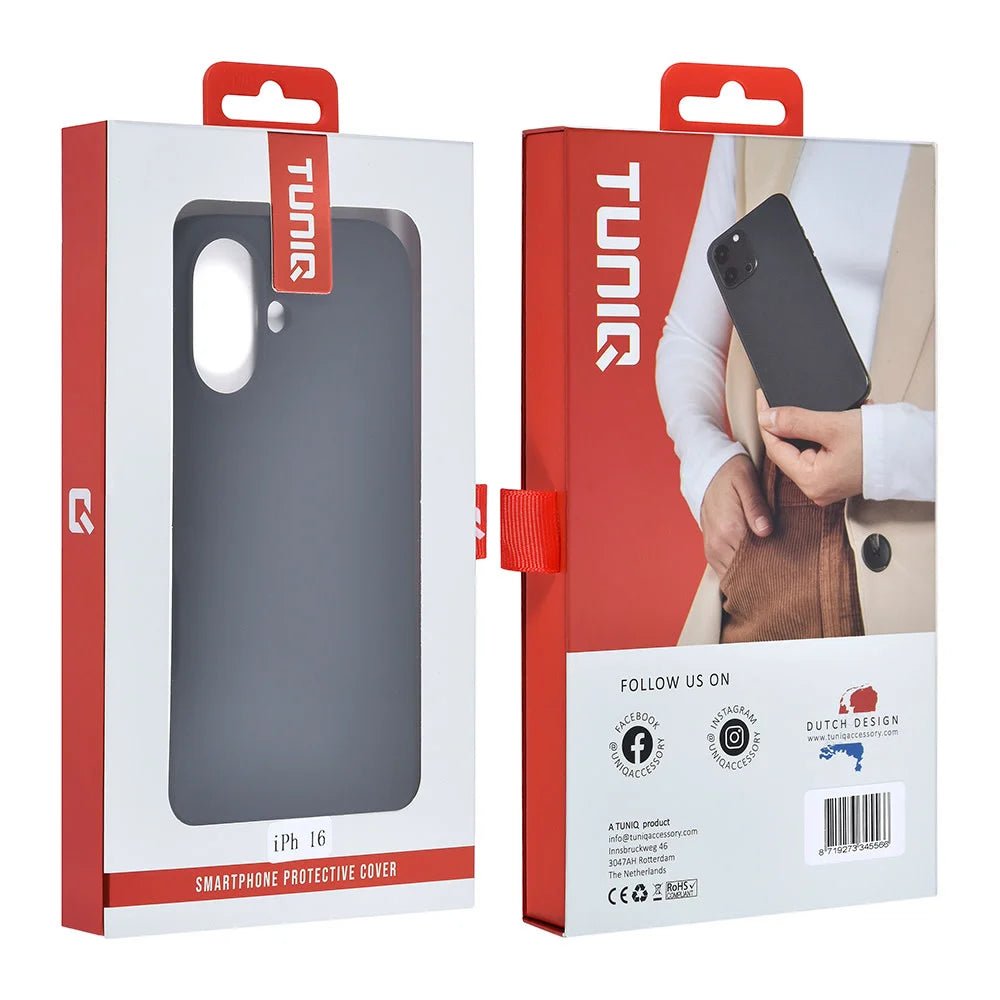 Tuniq iPhone 16 Premium Liquid Silicone Θήκη Σιλικόνης - Μαύρη