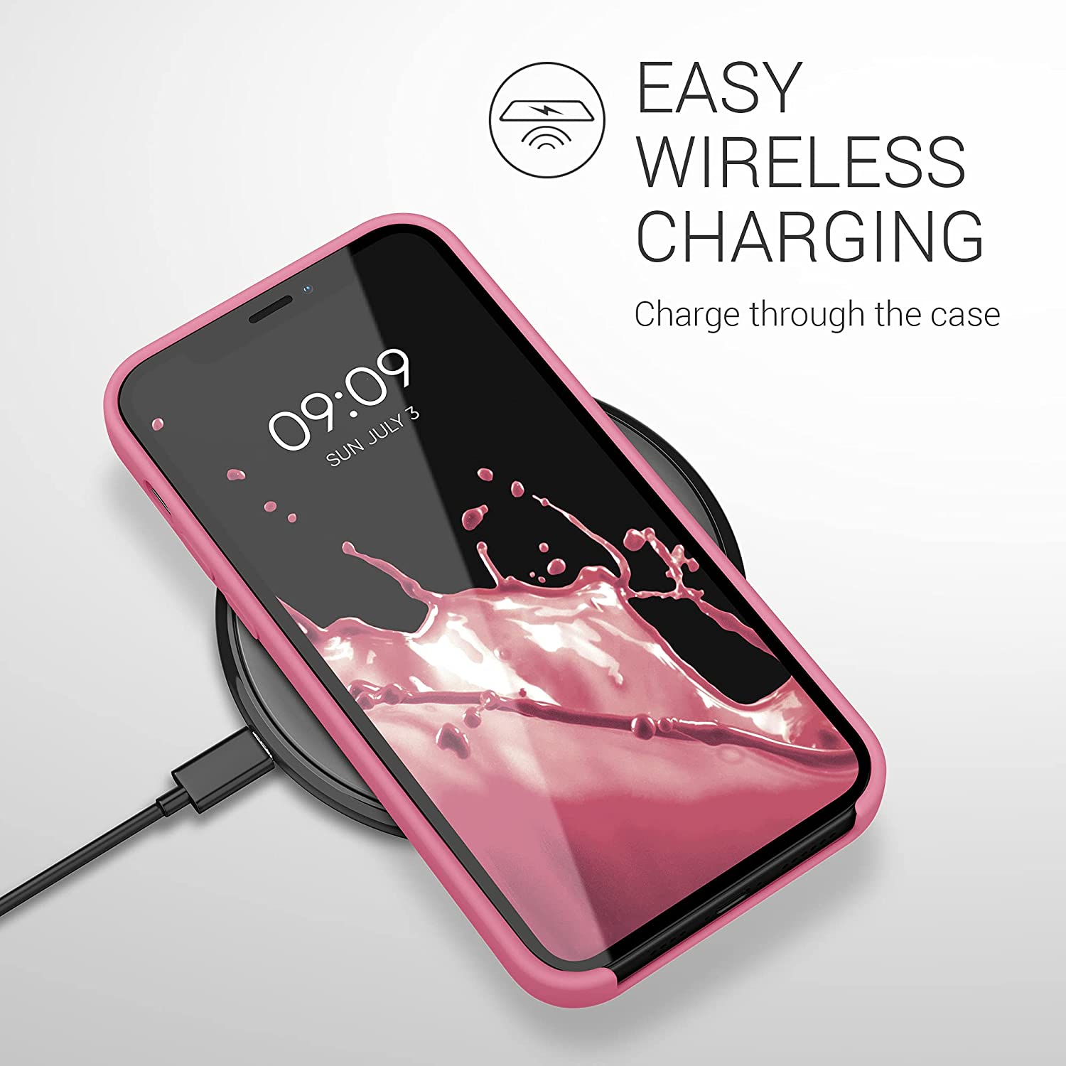 KW iPhone 12 Pro Max Θήκη Σιλικόνης Rubber TPU - Bubblegum Pink - 52644.212