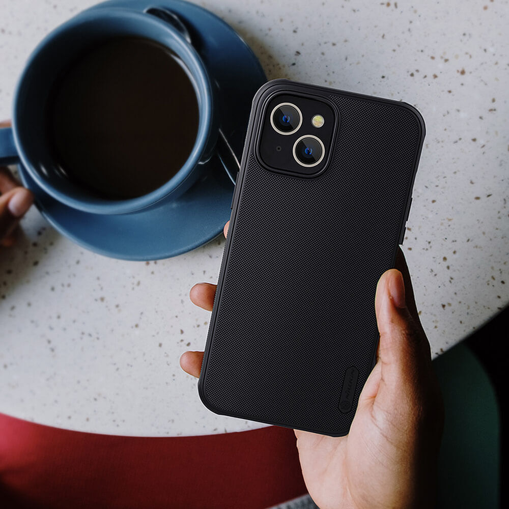 Nillkin iPhone 14 Plus Super Frosted Shield Pro Σκληρή Θήκη με Πλαίσιο Σιλικόνης - Black