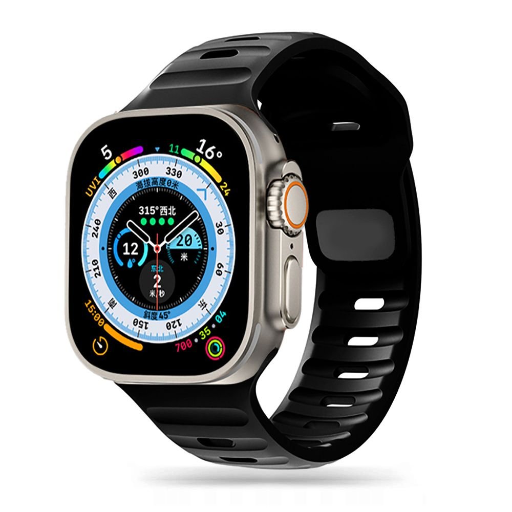 Tech - Protect Λουράκι Apple Watch 8/9/10/11 - SE (1/2/3) - Ultra (1/2/3) – 44/45/46/49mm IconBand Line Λαστιχένιο - Black