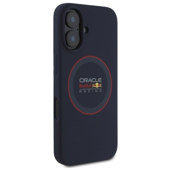 Red Bull iPhone 16 Plus - Silicone Red Ring - MagSafe Σκληρή Θήκη με Πλαίσιο Σιλικόνης - Navy - RBHMP16M24SIILVR