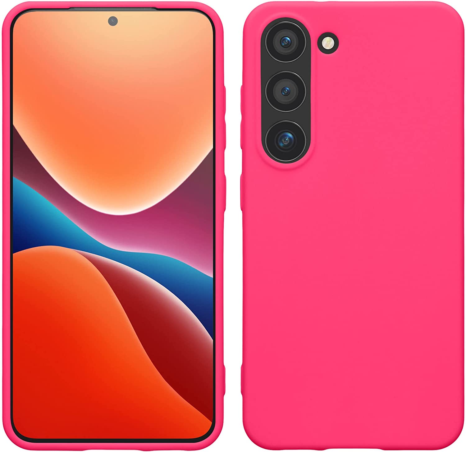 KW Samsung Galaxy S23 Θήκη Σιλικόνης TPU - Neon Pink - 60282.77