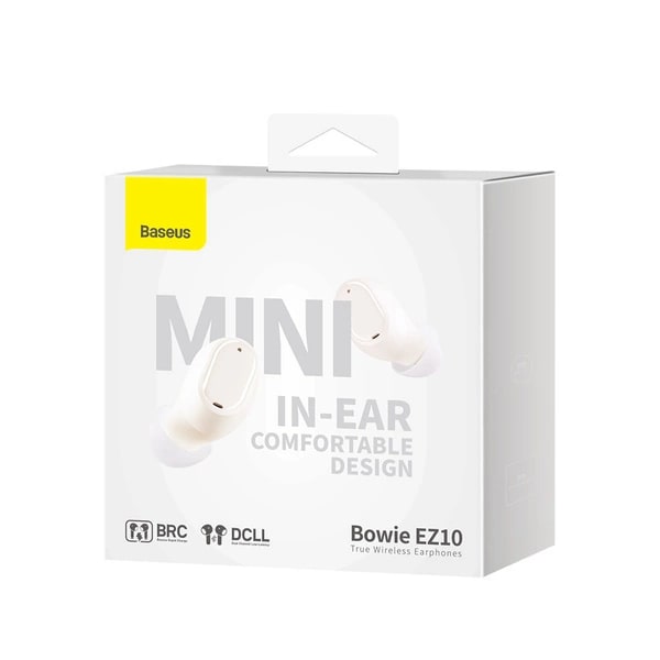 Baseus Bowie EZ10 TWS Bluetooth 5.3 - Ασύρματα ακουστικά για Κλήσεις / Μουσική - White - A00054300226 - Z1