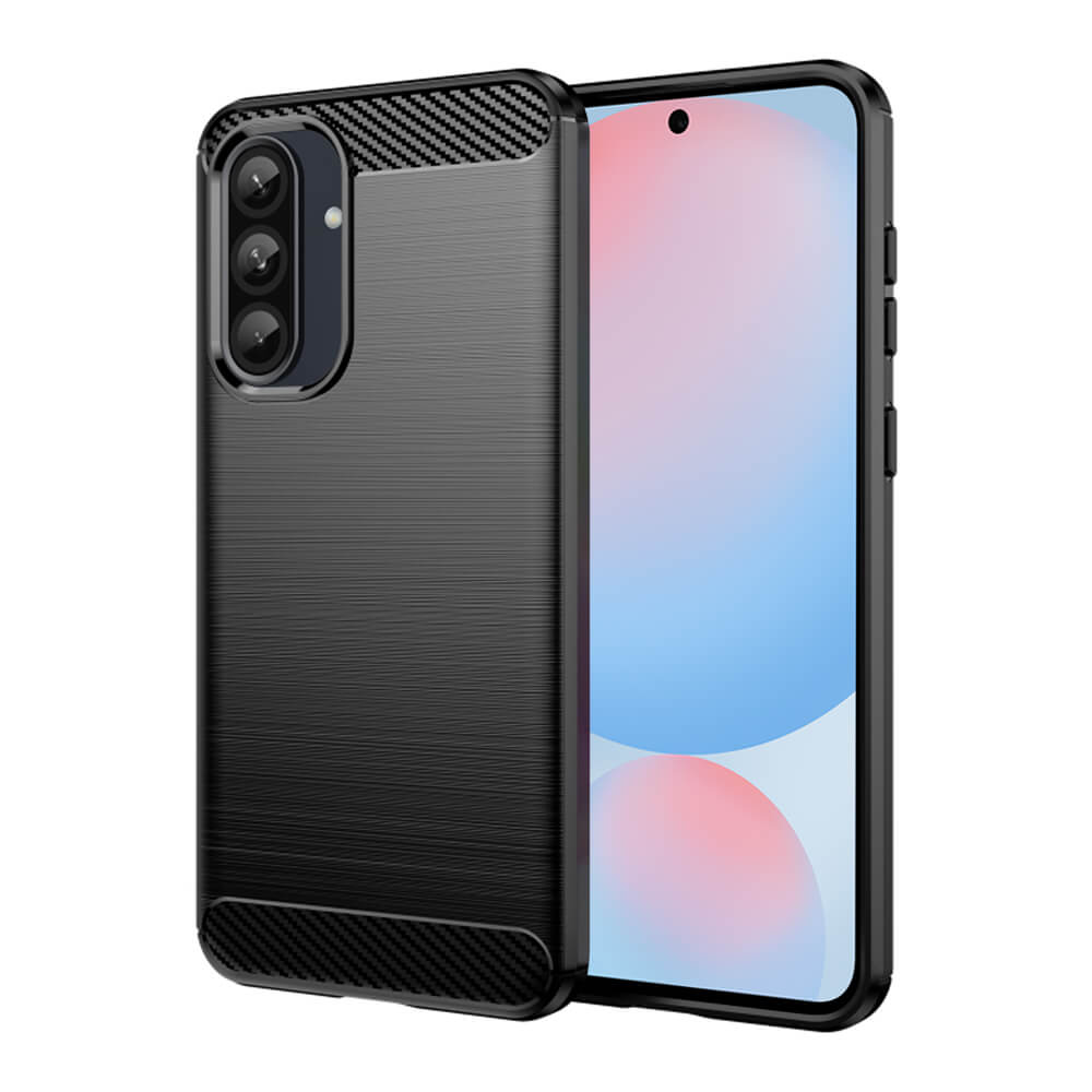 Techsuit Samsung Galaxy A56 5G Carbon Silicone Θήκη Σιλικόνης TPU - Black