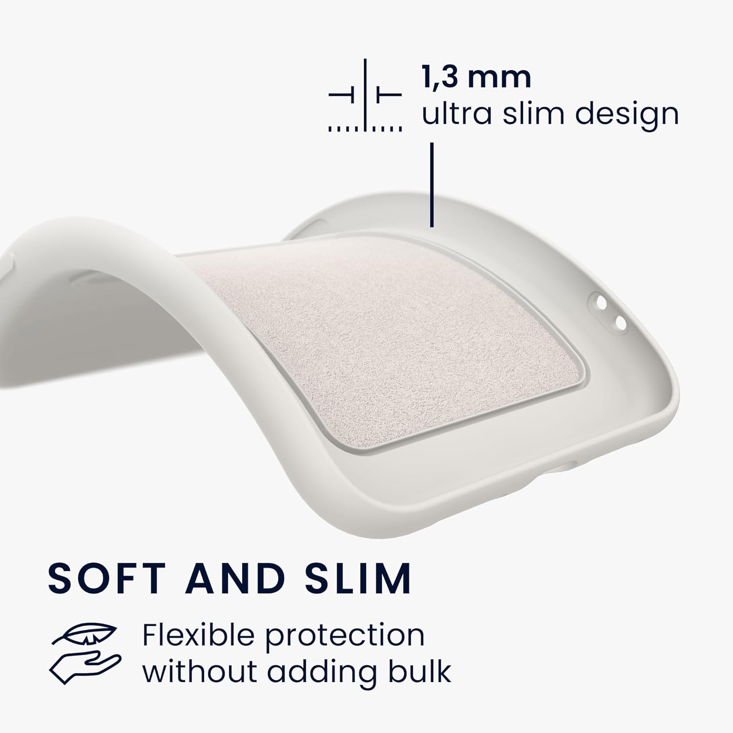 KW iPhone 16 Θήκη Σιλικόνης TPU με Υποδοχή για Κάρτα - White