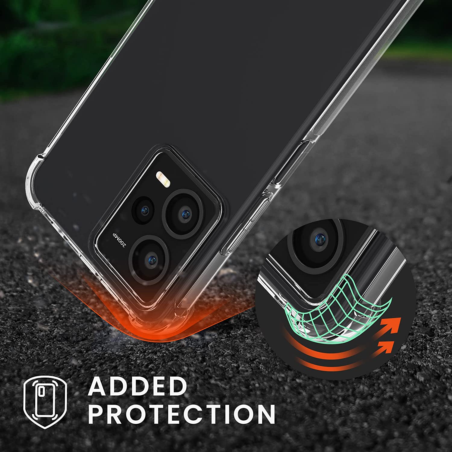 KW Xiaomi Redmi Note 12 Pro+ Θήκη Σιλικόνης TPU με Λουράκι - Διάφανη / Black - 60723.01