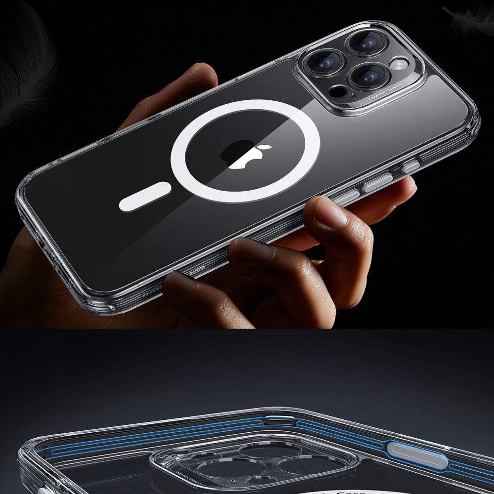 ESR iPhone 16 Pro Max - Classic Pro Halolock - Σετ με 1 Αντιχαρακτικό Γυαλί Οθόνης και Θήκη MagSafe - Διάφανη