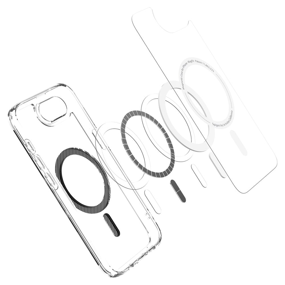 Spigen iPhone 16e Ultra Hybrid Mag Σκληρή Θήκη με Πλαίσιο Σιλικόνης Και MagSafe - Carbon Fiber