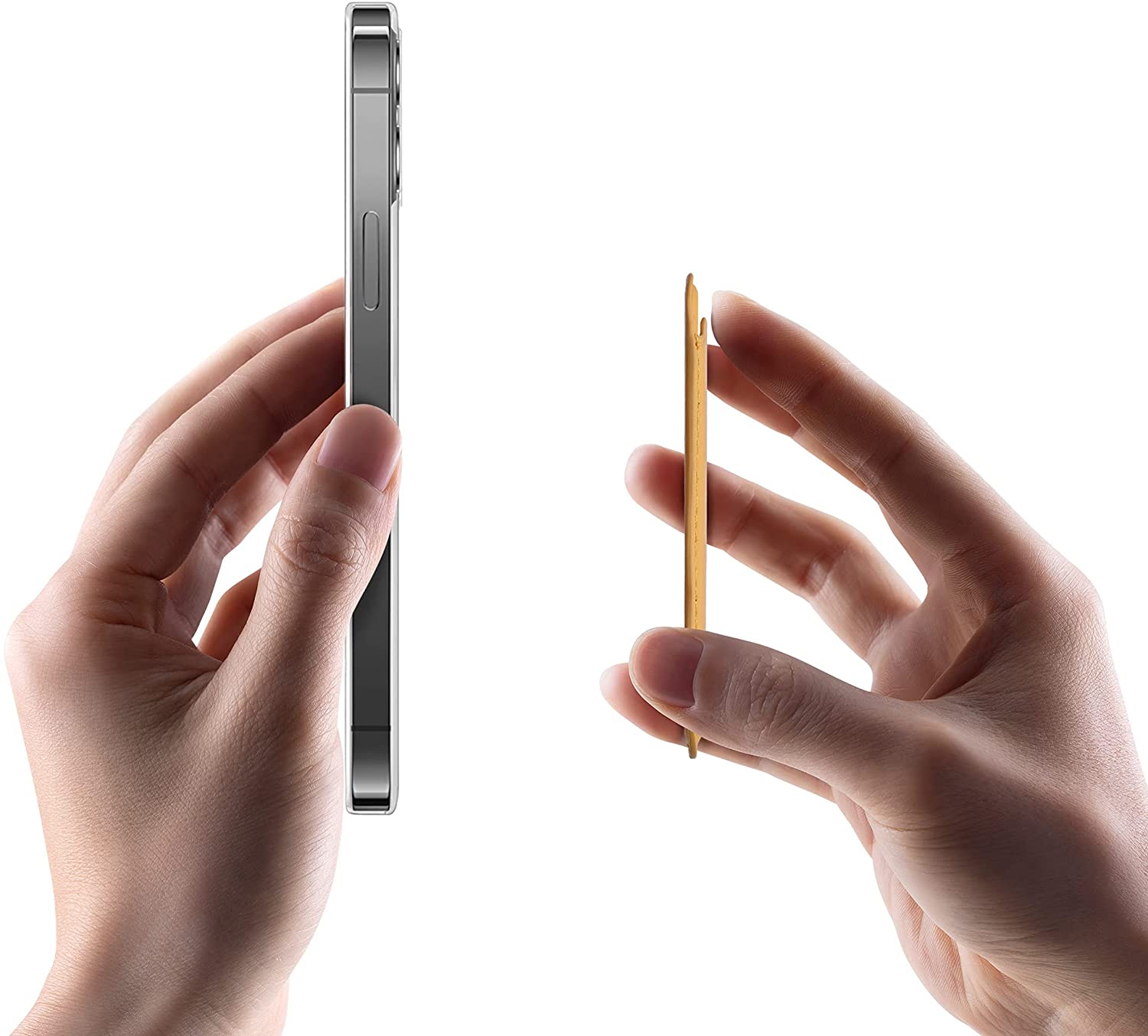 KW iPhone Θήκη από Συνθετικό Δέρμα για Πιστωτικές Κάρτες - Yellow - 54606.06