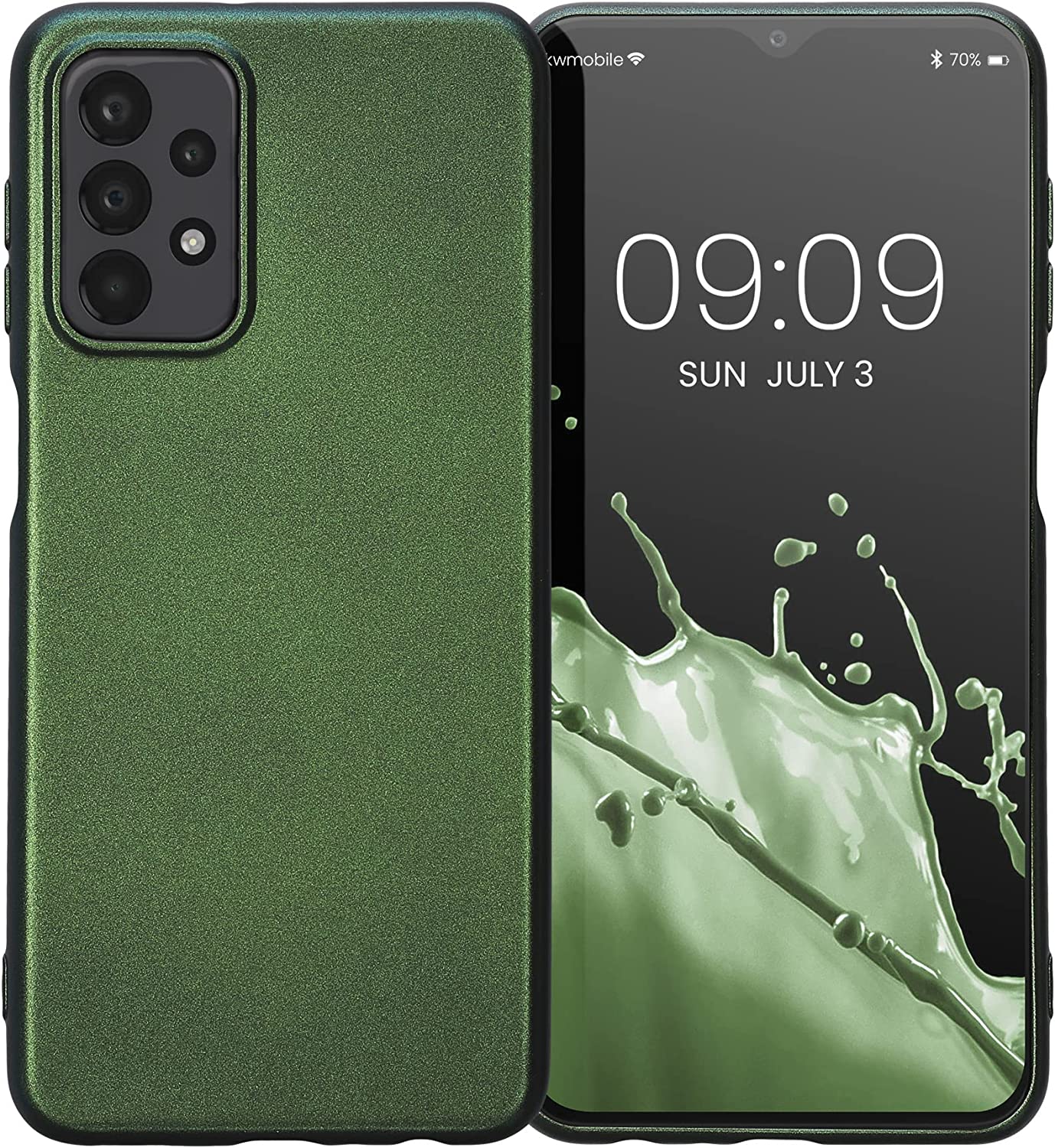 KW Samsung Galaxy A23 5G Θήκη Σιλικόνης TPU - Metallic Forest Green - 58020.233