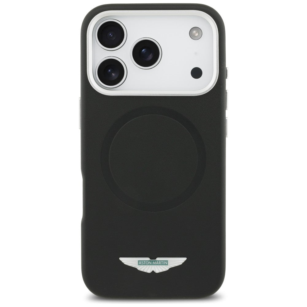 Aston Martin iPhone 17 Pro - Σκληρή Θήκη με Πλαίσιο Σιλικόνης - HC FW Logo MagSafe - Black