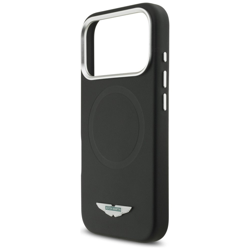 Aston Martin iPhone 17 Pro - Σκληρή Θήκη με Πλαίσιο Σιλικόνης - HC FW Logo MagSafe - Black