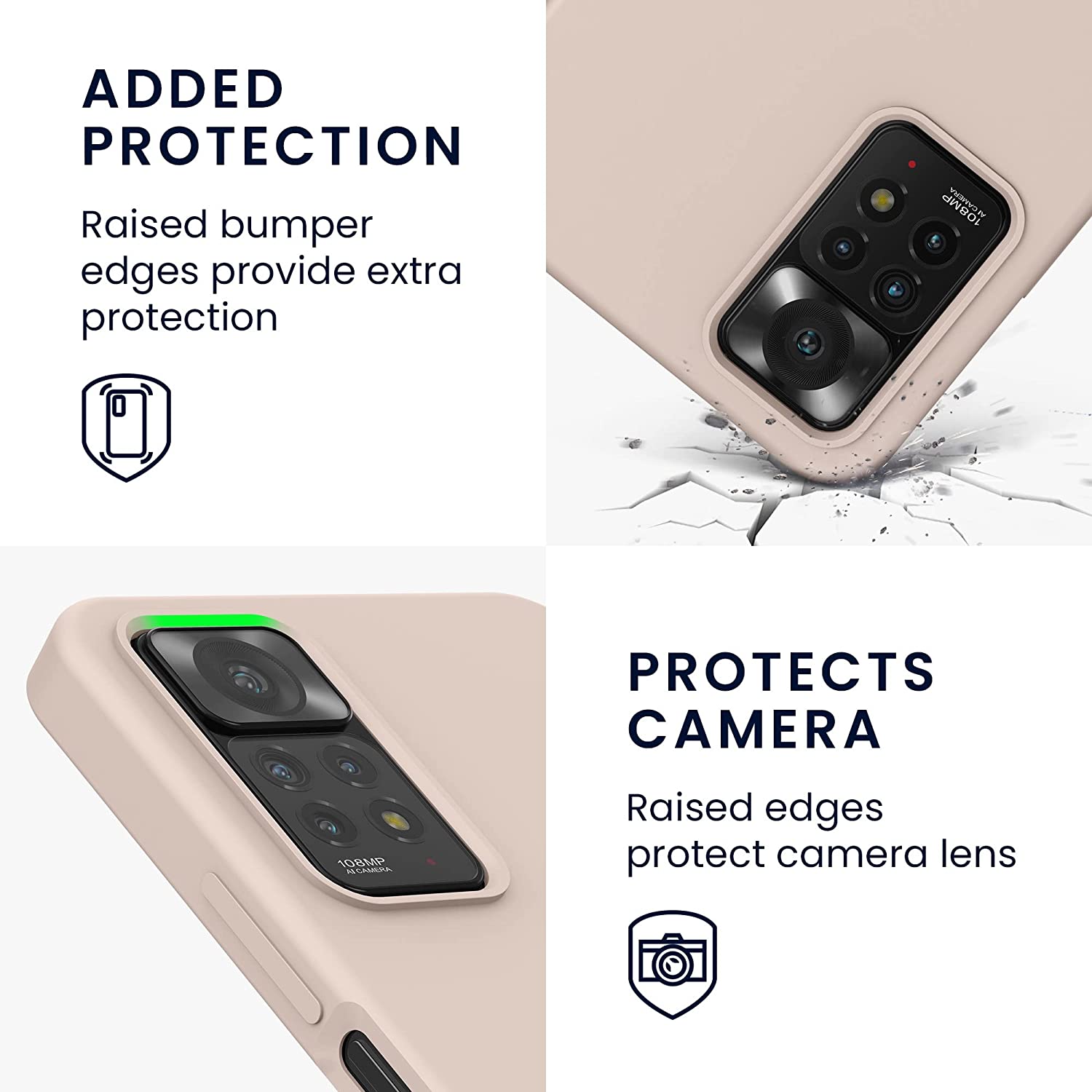 KW Xiaomi Redmi Note 11 Pro / Note 11 Pro 5G Θήκη Σιλικόνης Rubberized TPU - Coconut Swirl - 57373.225
